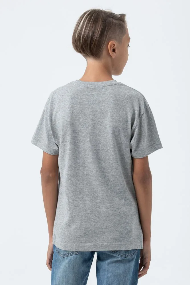 Футболка детская Regent Fit Kids, серый меланж, на рост 96-104 см (4 года) фото 6