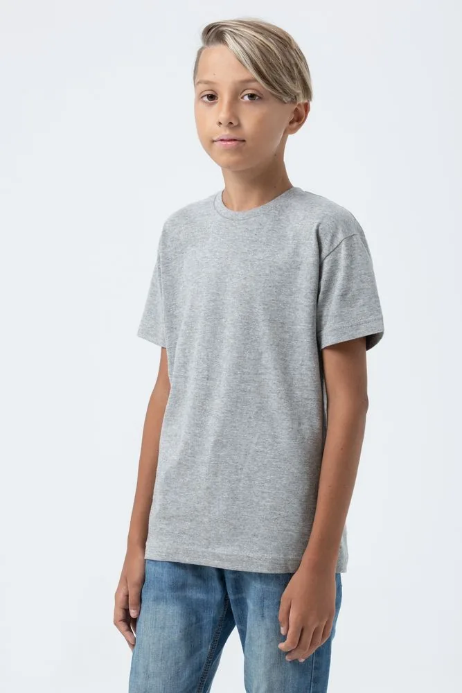 Футболка детская Regent Fit Kids, серый меланж, на рост 130-140 см (10 лет) фото 5