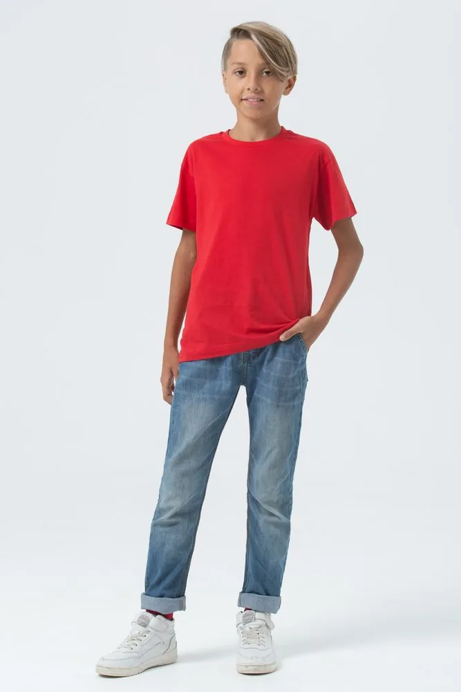 Футболка детская Regent Fit Kids, красная, на рост 106-116 см (6 лет) фото 7