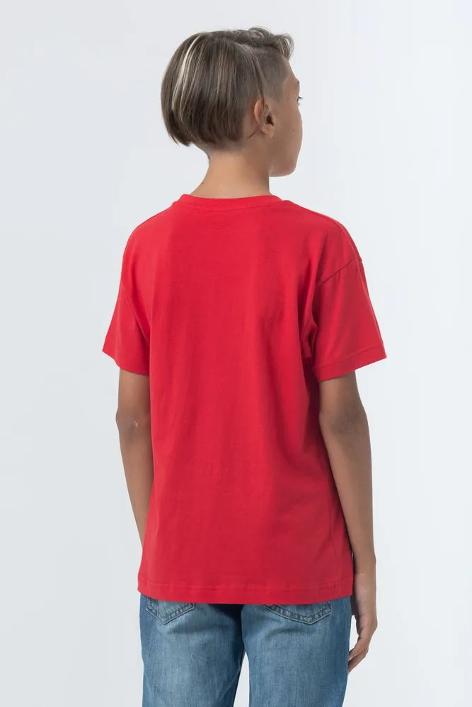 Футболка детская Regent Fit Kids, красная, на рост 130-140 см (10 лет) фото 6