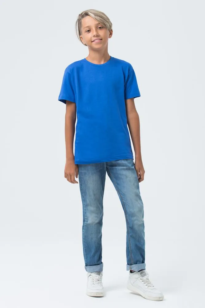 Футболка детская Regent Fit Kids, ярко-синяя, на рост 96-104 см фото 7