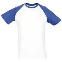 Футболка мужская двухцветная Funky 150, белая с ярко-синим, размер XXL фото 2