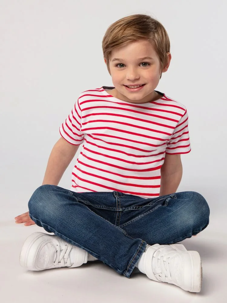 Футболка Miles Kids белая с красным, размер 04Y фото 4
