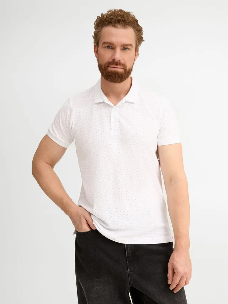 Рубашка поло мужская Brandy Men, белая с темно-синим, размер XL фото 5