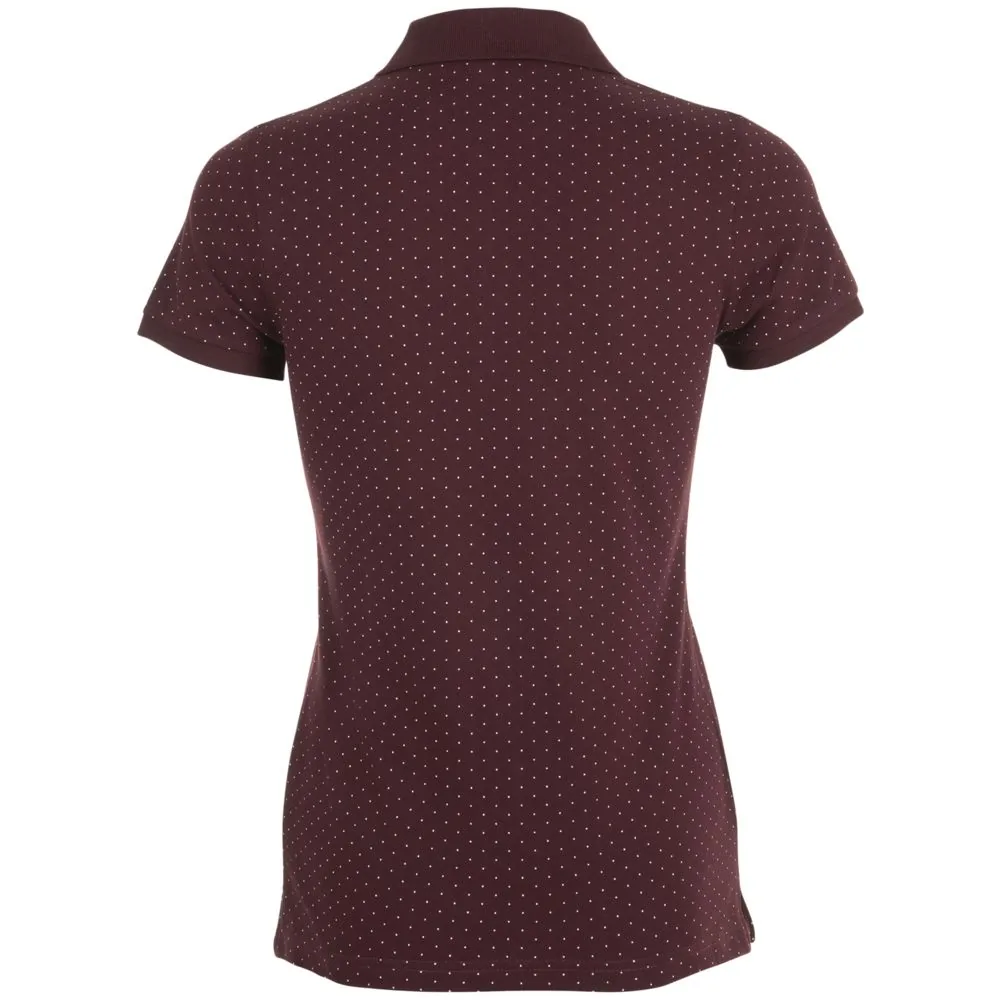 Рубашка поло женская Brandy Women, бордовая с белым, размер XL фото 3