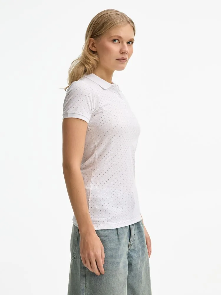 Рубашка поло женская Brandy Women белый/темно-синий, размер XL фото 6