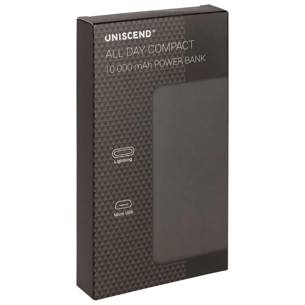 Внешний аккумулятор Uniscend All Day Compact 10000 мАч, черный фото 8