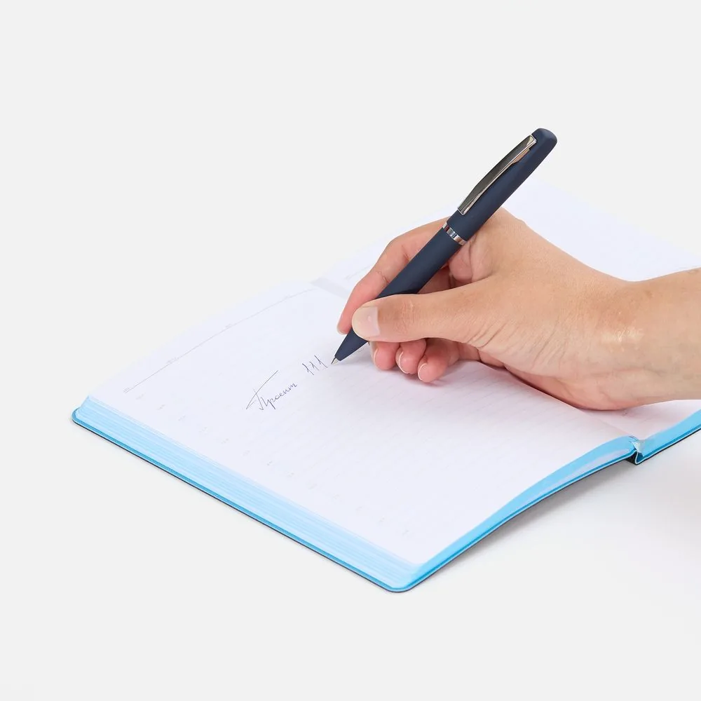 Ручка шариковая Bolt Soft Touch, синяя фото 5