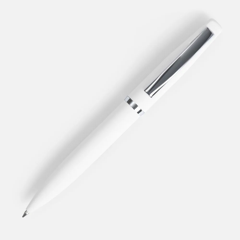 Ручка шариковая Bolt Soft Touch, белая фото 3