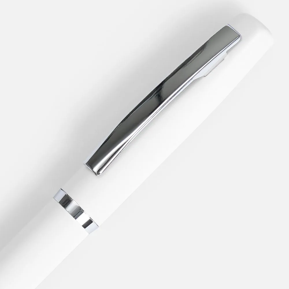 Ручка шариковая Bolt Soft Touch, белая фото 4