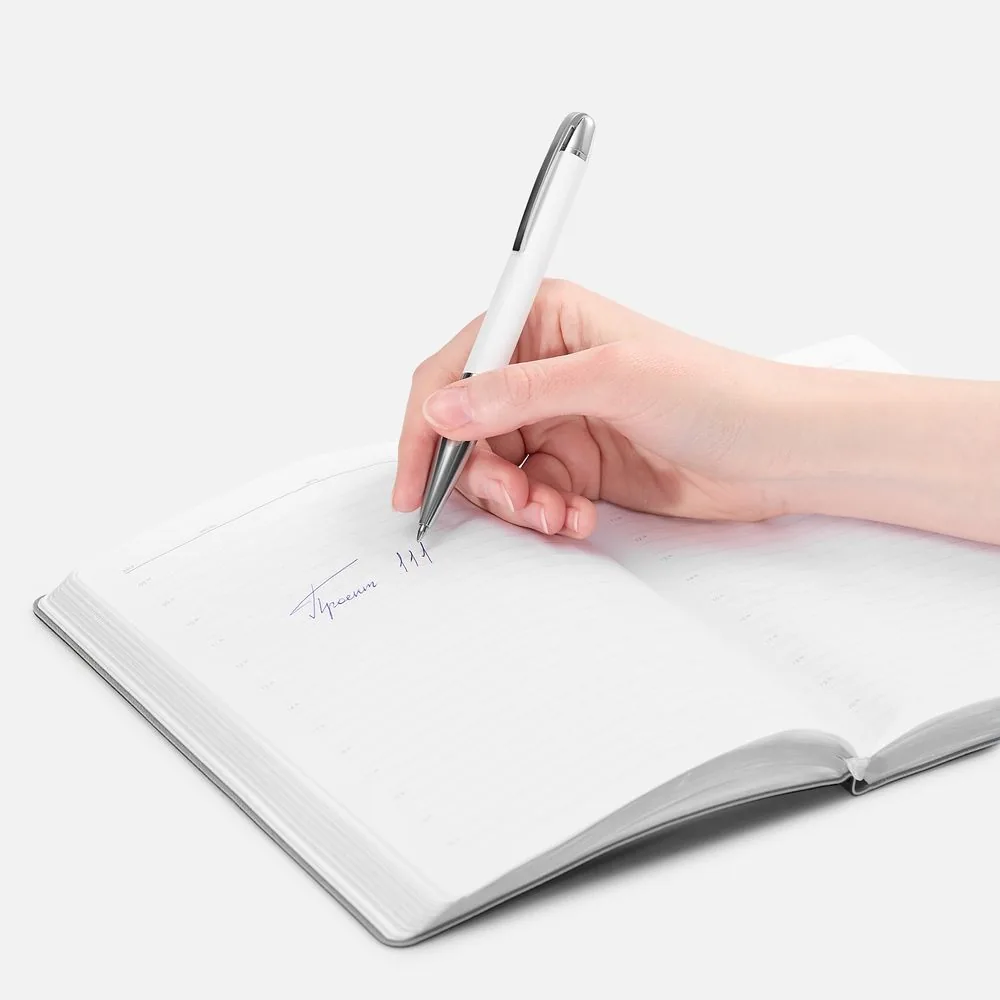 Ручка шариковая Arc Soft Touch, белая фото 5