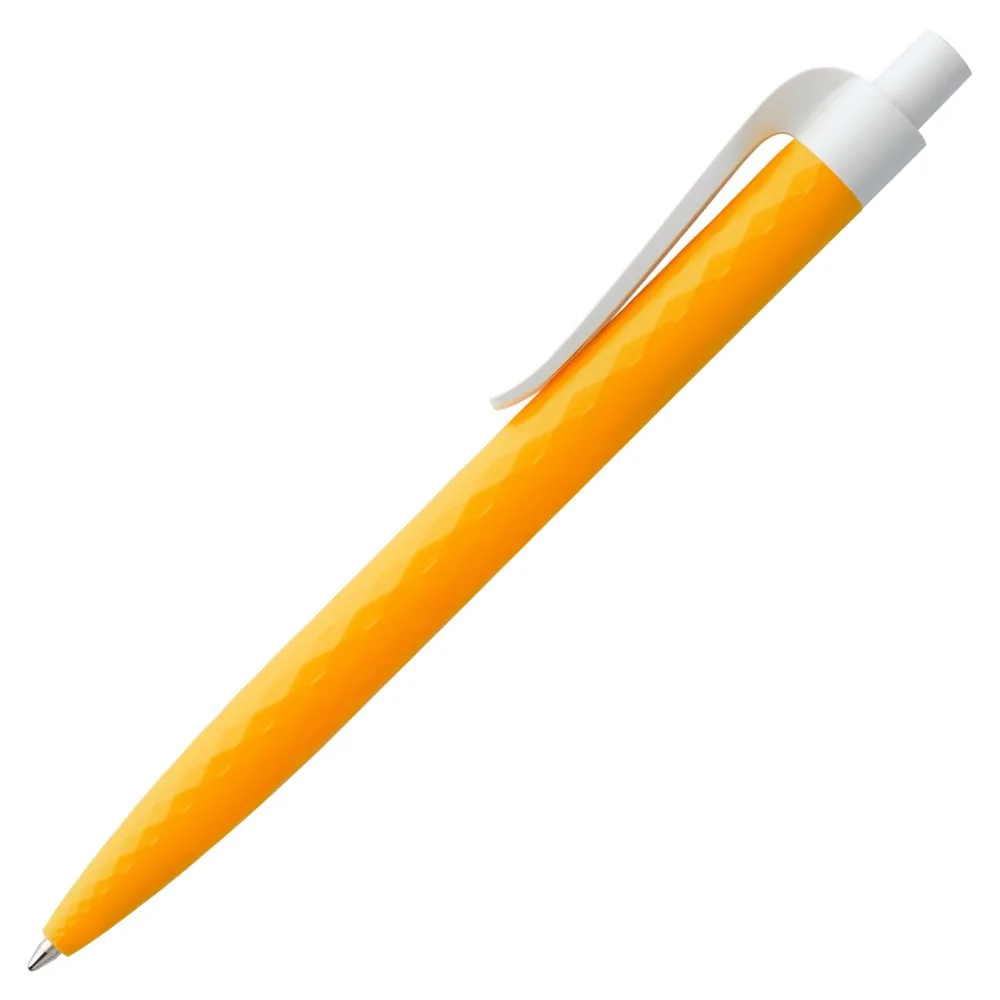 Ручка шариковая Prodir QS01 PMP-P, оранжевая с белым фото 3