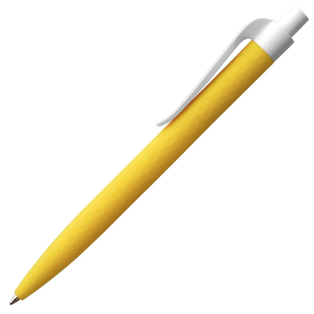 Ручка шариковая Prodir QS01 PMP-P, желтая с белым фото 3