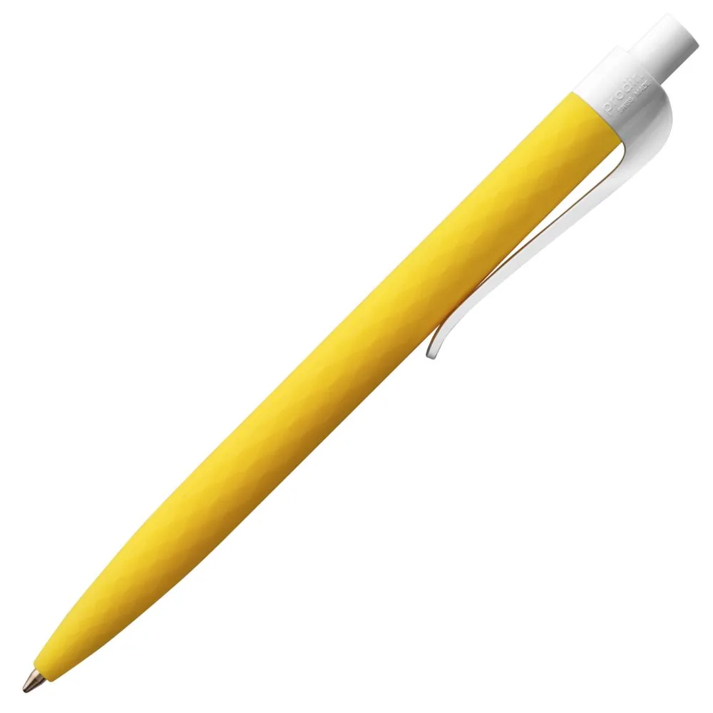 Ручка шариковая Prodir QS01 PMP-P, желтая с белым фото 4