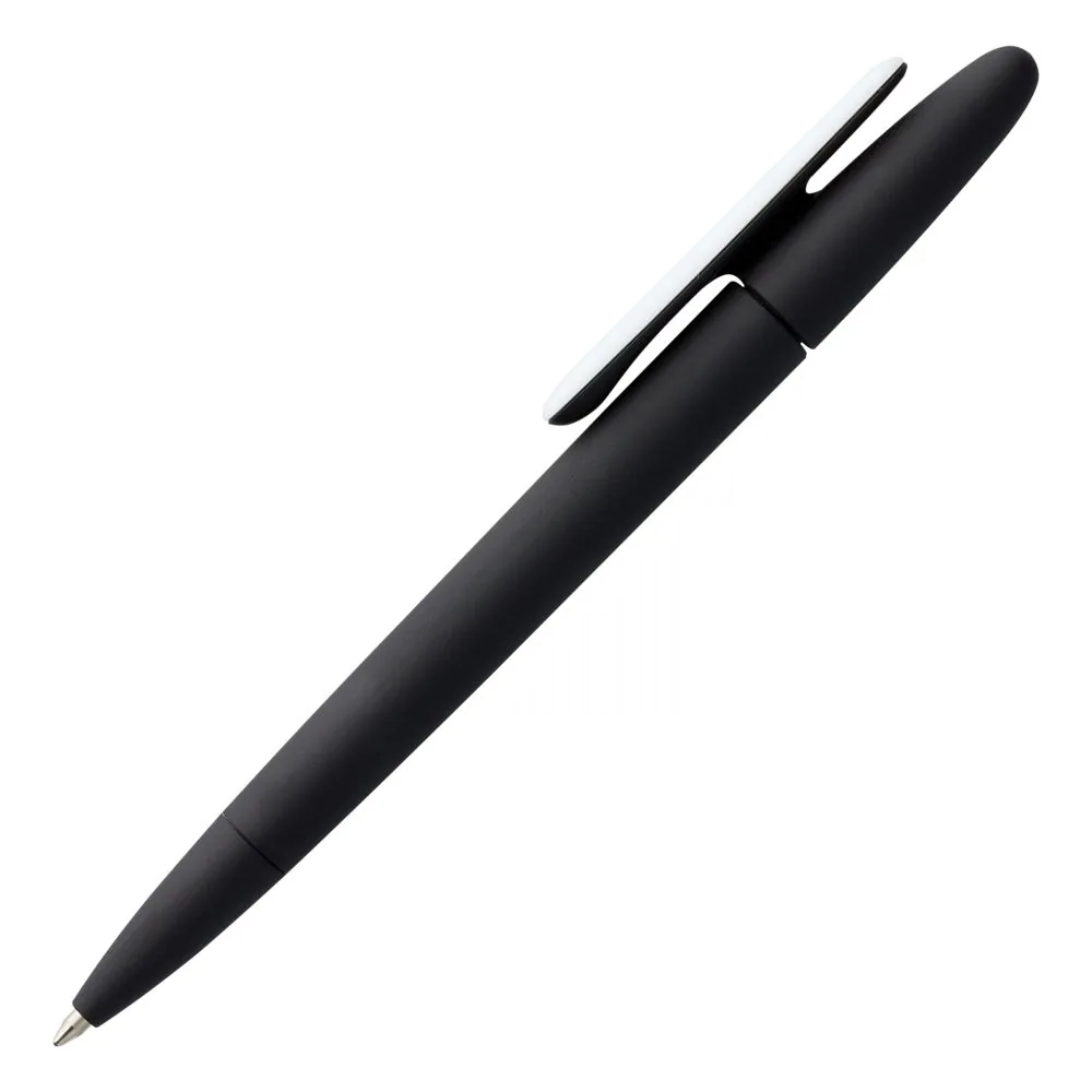Ручка шариковая Prodir DS5 TRR-P Soft Touch, черная с белым фото 3