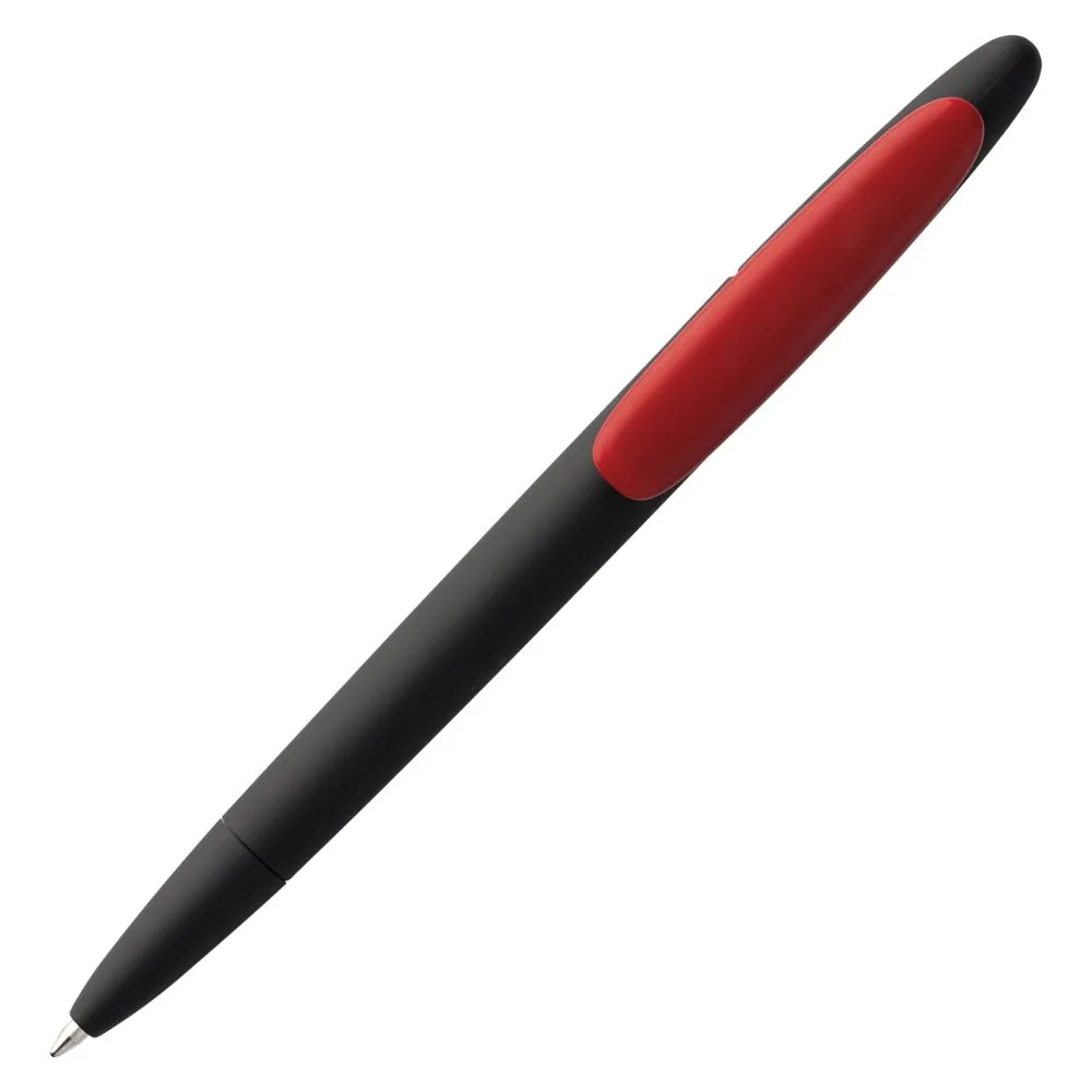 Ручка шариковая Prodir DS5 TRR-P Soft Touch, черная с красным фото 5