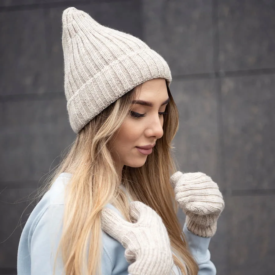 Шапка бини вязаная НАСВЯЗИ© полушерсть фото 5