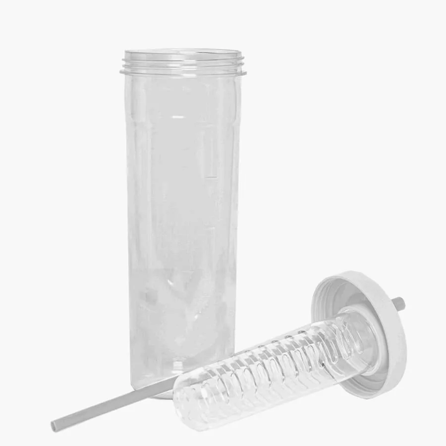 Бутылка для воды LONG DRINK с контейнером для фруктов и трубочкой, 700мл фото 3