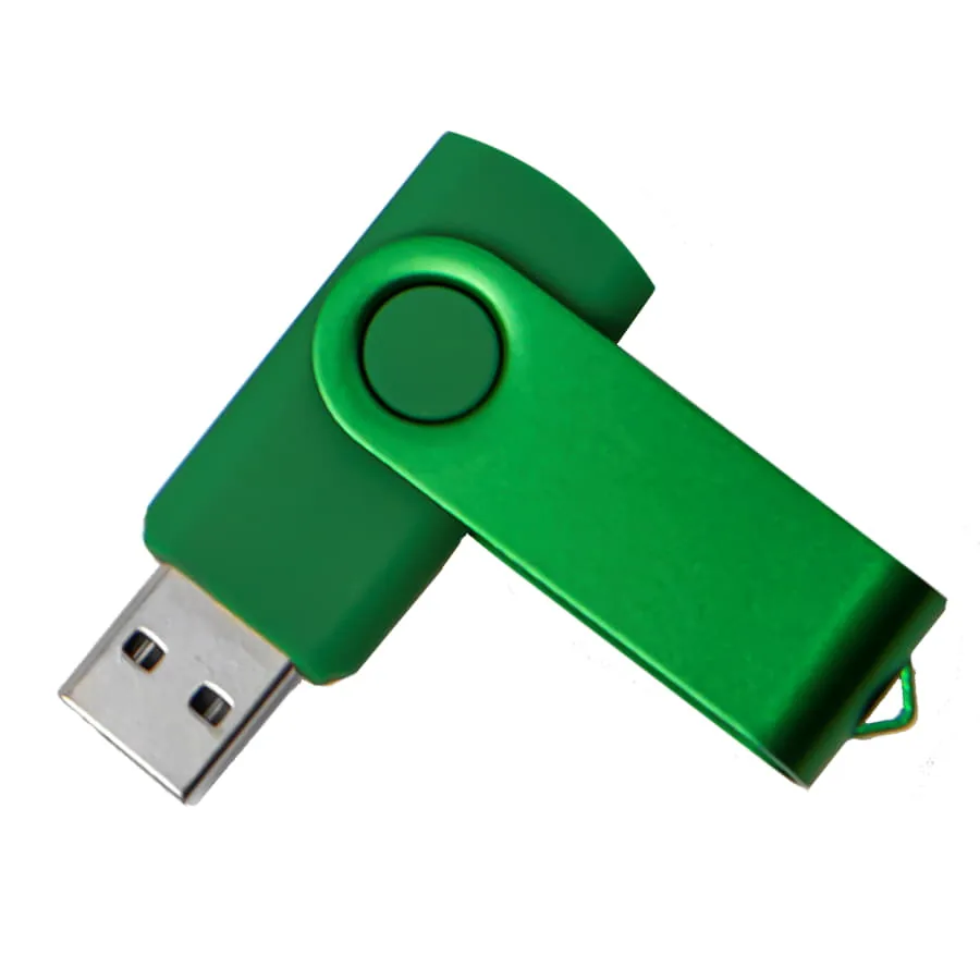USB flash-карта DOT (16Гб), зеленый, 5,8х2х1,1см, пластик, металл фото 2