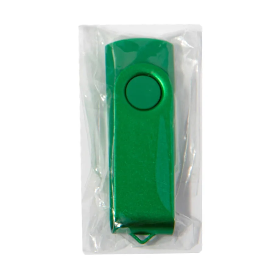 USB flash-карта DOT (16Гб), зеленый, 5,8х2х1,1см, пластик, металл фото 3