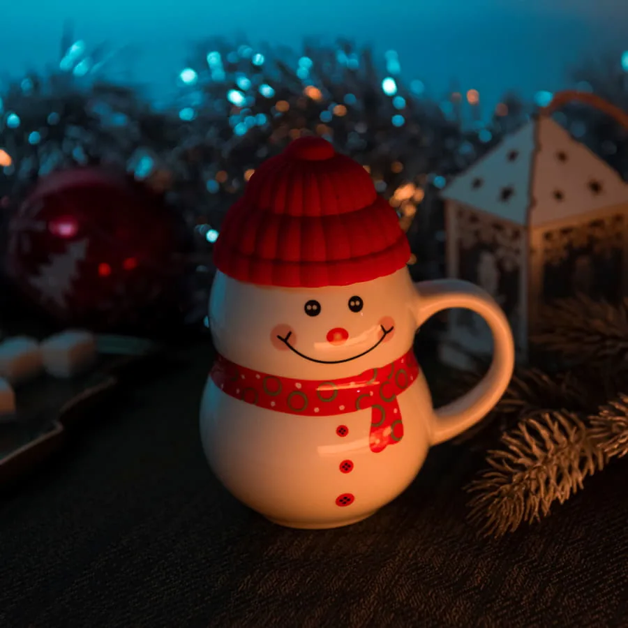 Кружка SNOWMAN с крышкой фото 4