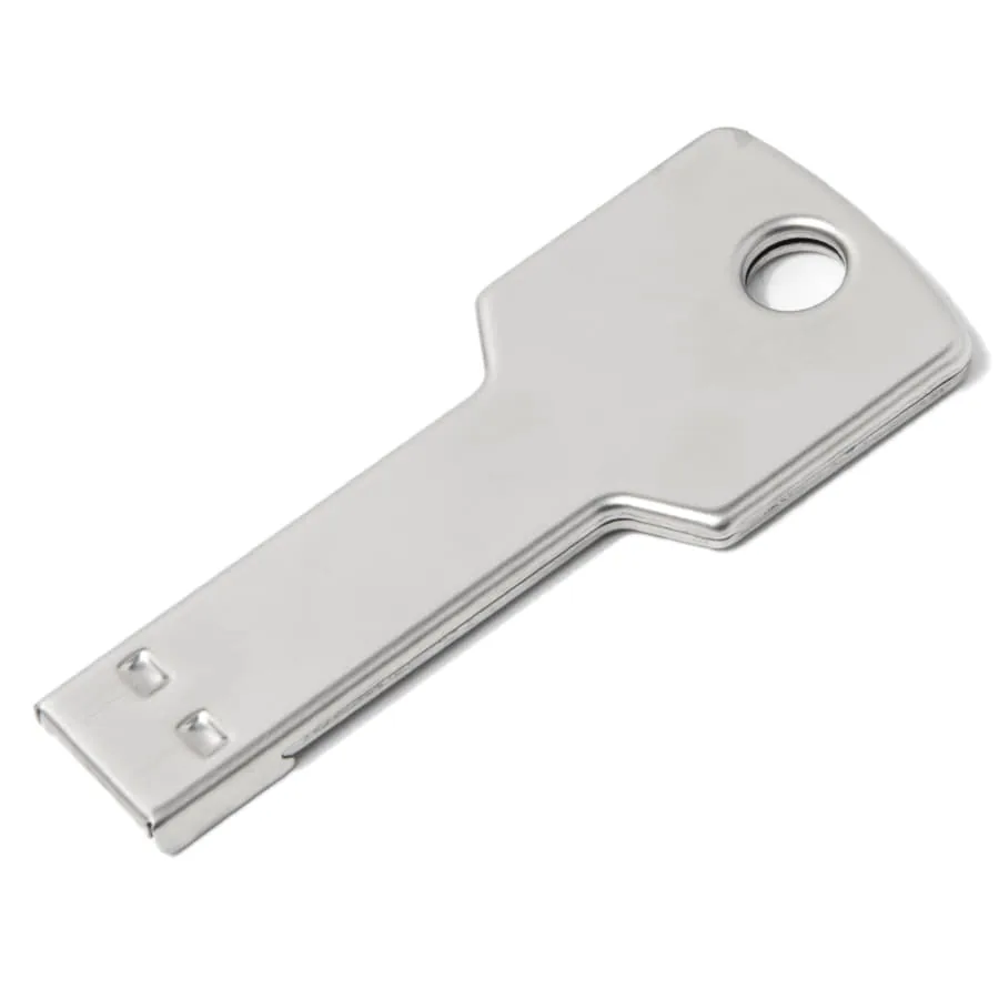 USB flash-карта KEY (8Гб), серебристая, 5,7х2,4х0,3 см, металл фото 2