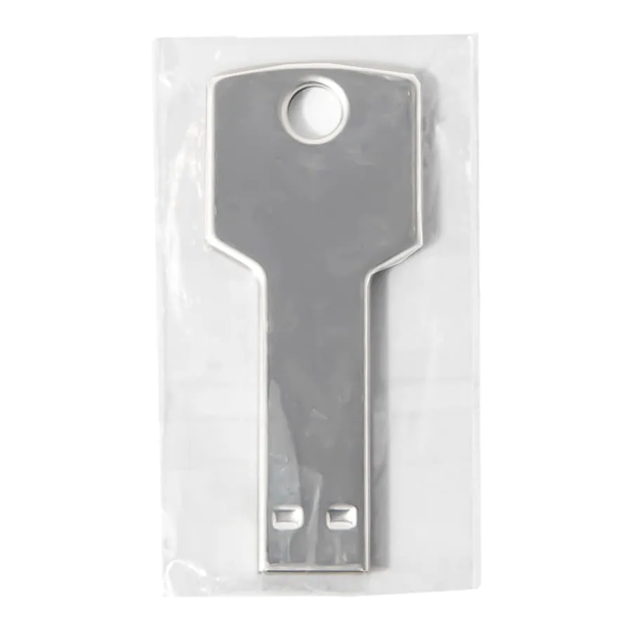 USB flash-карта KEY (8Гб), серебристая, 5,7х2,4х0,3 см, металл фото 3