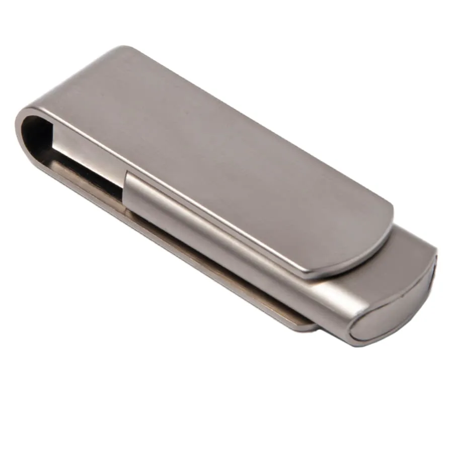 USB flash-карта SWING METAL (16Гб), серебристая, 5,3х1,7х0,9 см, металл фото 2