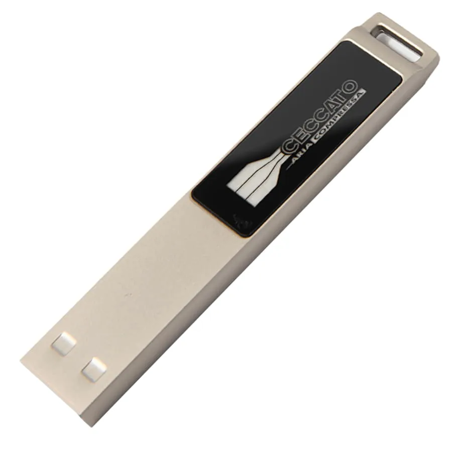 USB flash-карта LED с белой подсветкой (32Гб), серебристая, 6,6х1,2х0,45 см, металл фото 2