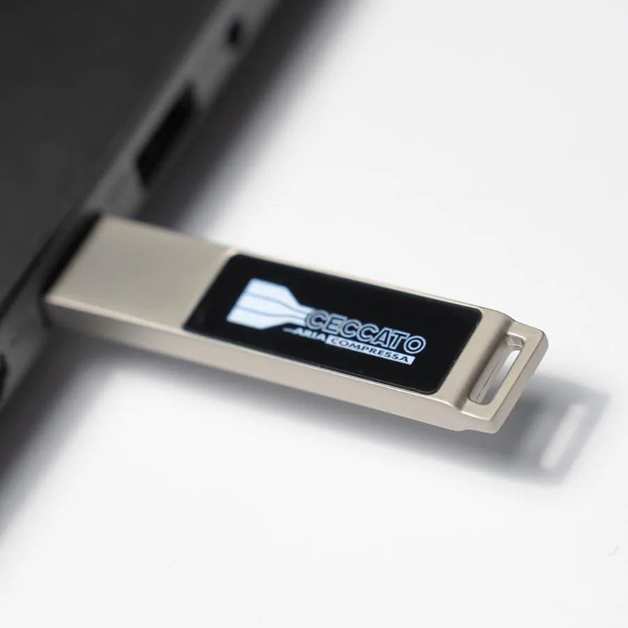USB flash-карта LED с белой подсветкой (32Гб), серебристая, 6,6х1,2х0,45 см, металл фото 3