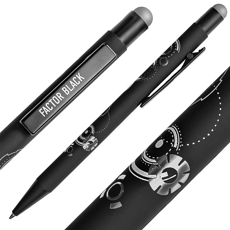 Ручка шариковая FACTOR BLACK со стилусом фото 6