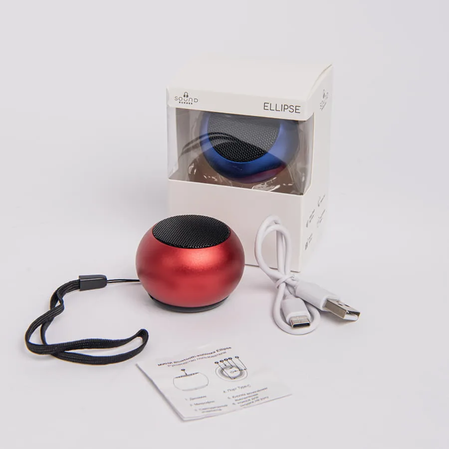Портативная mini Bluetooth-колонка Sound Burger "Ellipse" красная фото 5