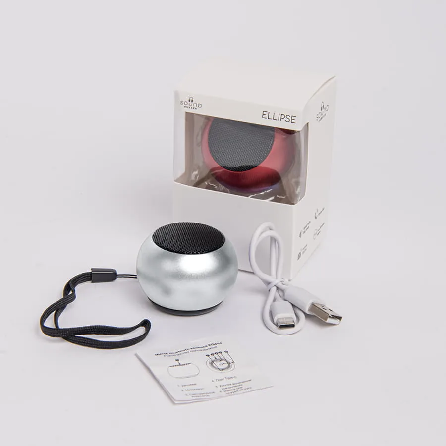 Портативная mini Bluetooth-колонка Sound Burger "Ellipse" серебро фото 5