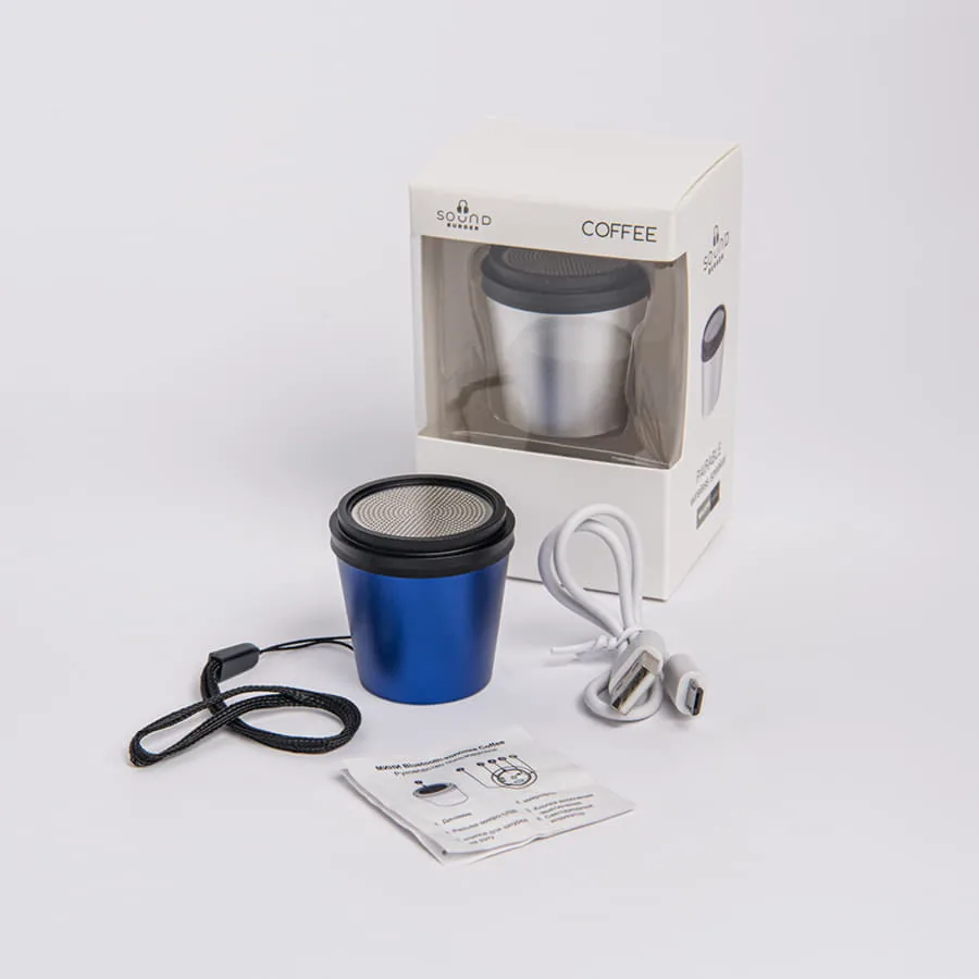 Портативная mini Bluetooth-колонка Sound Burger "Coffee" синий фото 5