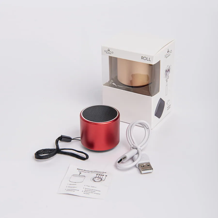 Портативная mini Bluetooth-колонка Sound Burger "Roll" красный фото 5