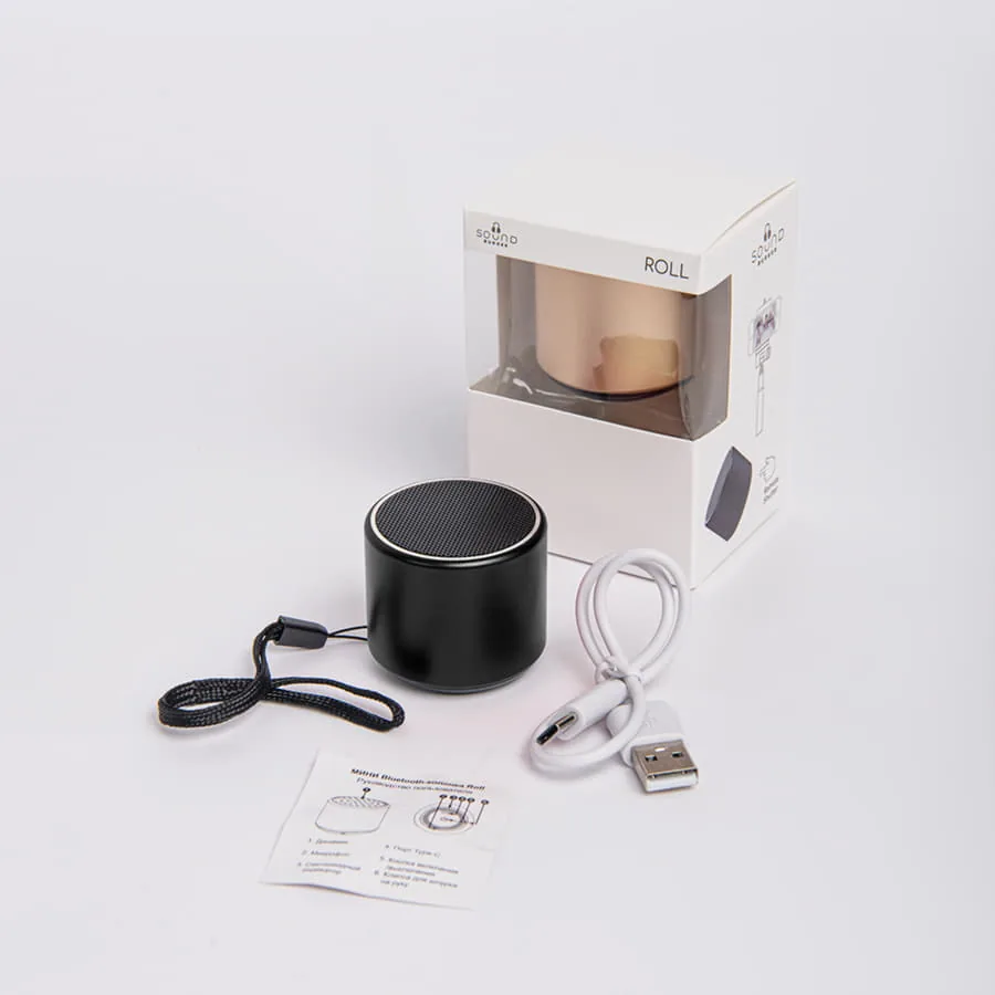 Портативная mini Bluetooth-колонка Sound Burger "Roll" черный фото 5