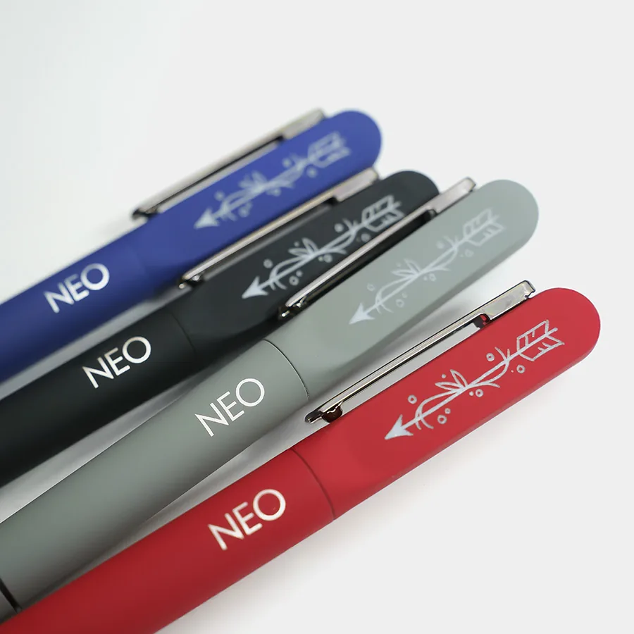 Ручка шариковая NEO с подсветкой после гравировки, soft touch фото 5