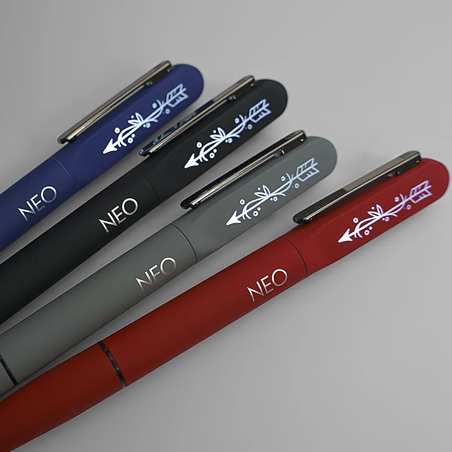 Ручка шариковая NEO с подсветкой после гравировки, soft touch фото 7