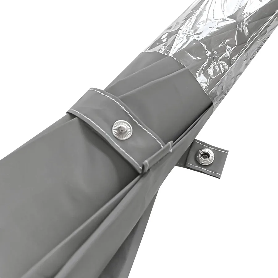 Зонт-трость "Reflect", полуавтомат, светоотражающий серый фото 7