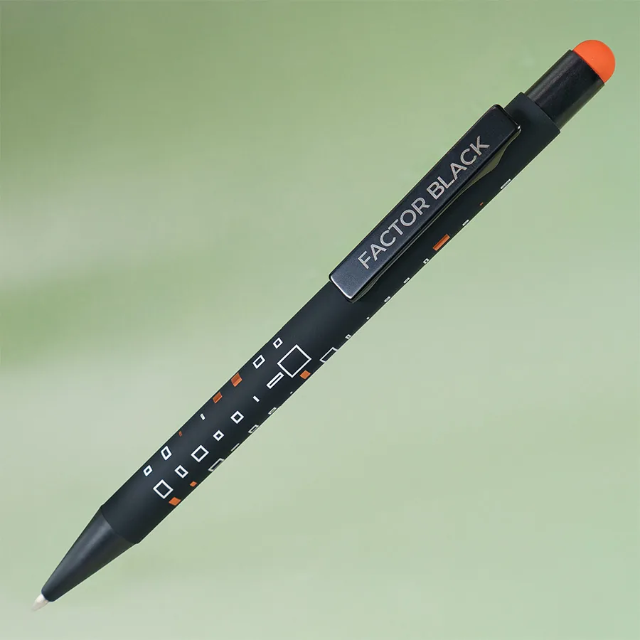 Ручка шариковая FACTOR BLACK со стилусом фото 3