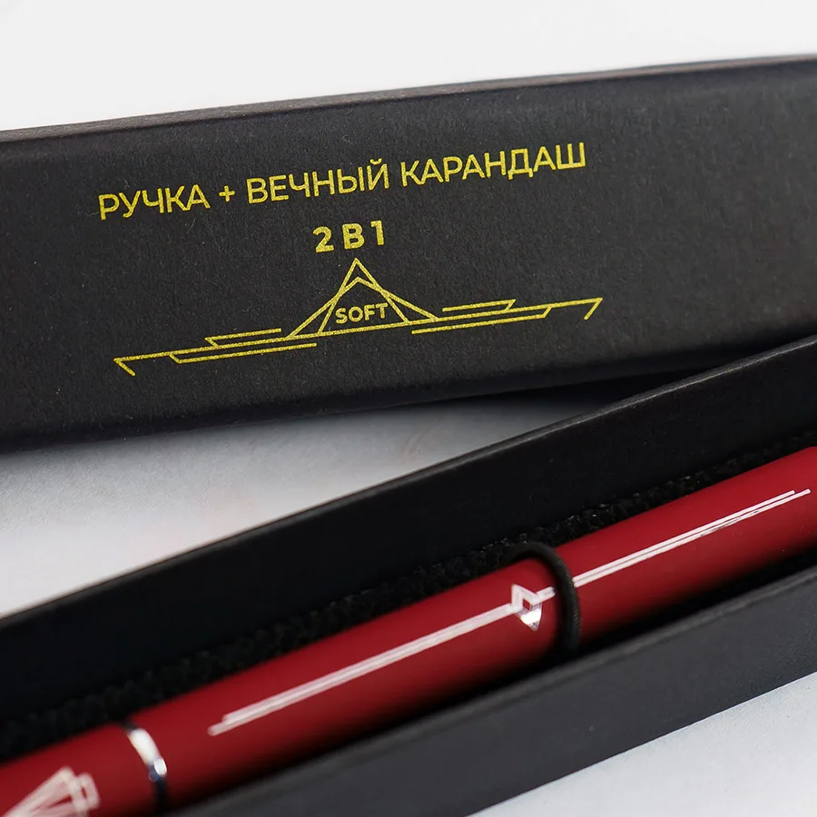 Ручка шариковая + карандаш вечный 2 в 1 soft фото 7