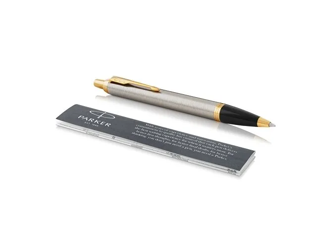Ручка шариковая Parker «IM Core Brushed Metal GT» фото 2