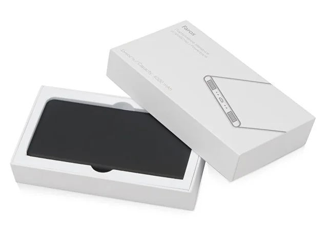 Внешний аккумулятор с подсветкой логотипа «Faros», soft-touch, 4000 mAh фото 7