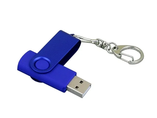 USB 2.0- флешка промо на 16 Гб с поворотным механизмом и однотонным металлическим клипом фото 3