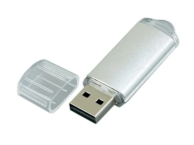 USB 2.0- флешка на 64 Гб с прозрачным колпачком фото 2