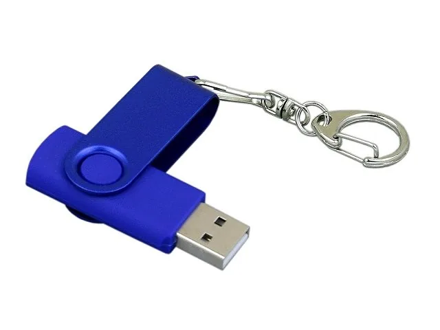 USB 2.0- флешка промо на 32 Гб с поворотным механизмом и однотонным металлическим клипом фото 3