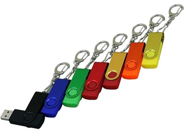USB 2.0- флешка промо на 64 Гб с поворотным механизмом и однотонным металлическим клипом фото 4