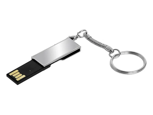 USB 2.0- флешка на 64 Гб с поворотным механизмом и зеркальным покрытием фото 2