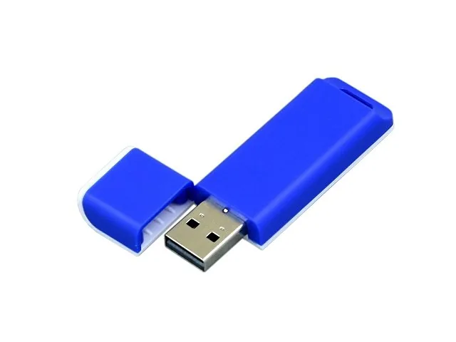 USB 2.0- флешка на 64 Гб с оригинальным двухцветным корпусом фото 2