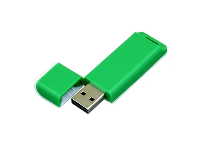 USB 2.0- флешка на 64 Гб с оригинальным двухцветным корпусом фото 2